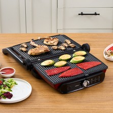 Karaca Gastro Grill Pro 2400W Izgara ve Tost Makinesi Kırmızı