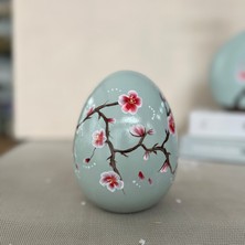 Dea'rt İstanbul Seramik Paskalya Yumurta Seti Sakura Desenli