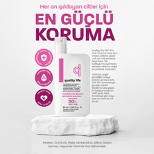 Quality Life Renkli Güneş Kremi - Pink - Tone Up - Ton Eşitleyici Pembe Güneş Kremi - Aydınlatıcı Yüz Güneş Kremi