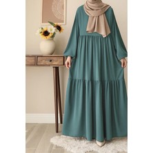 Ande Tesettür Seyyale Elbise - Mint yeşil