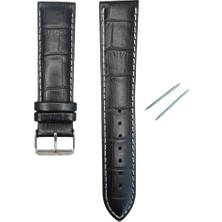 RC3003W Records Deri Kayış - Bl-W - 20MM