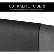 Black Deer PU Deri Mouse Pad Dikişli Kenar Büyük Boy Pürüzsüz Yüzey Çift Yönlü Kullanım Masa Matı Sümen 70X30 L