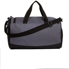 Derims Unisex Gri Ayakkabı Bölmeli Spor Çanta, Fıtness Çantası Klasik