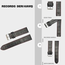RC3004R Records Deri Kayış - Bl-Red - 20MM