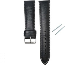 RC3002W Records Deri Kayış - Bl-W - 18MM