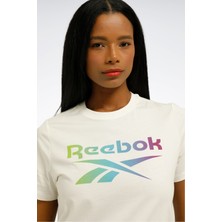 Reebok Gradıent Graphıc Tee Ekru Kadın Kısa Kol T-Shirt