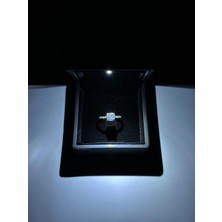 DMR Accessoire Özel Işıklı Kutuda Çelik Mini Kare Zarif Ayarlanabilir Yüzük Yıldönümü Sevgililer Günü Hediyesi