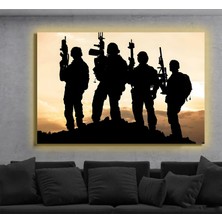 Marsilyan LED Işıklı Kanvas Tablo, 3D Dekoratif Baskılı Tablo Yapay Zeka Destekli Modern Tasarımlar 412