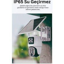 Avenir AV-M13 4g Simkartlı Solar Panelli 3 Lensli 12MP Full Color Gece Görüşü Çift Yönlü Ses Kamera