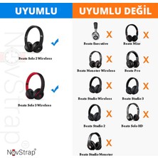 Novstrap Beats Solo 2 Solo 3 Kulaklık ile Uyumlu Yedek Kulaklık Pedi Süngeri Yastığı