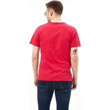 Alp Sıfır Yaka Flamlı Cepli Tişört %100 Cotton
