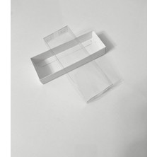 6 x 16 x 2,5 cm Asetat Kapaklı Beyaz Hediyelik Kutu 100 Adet