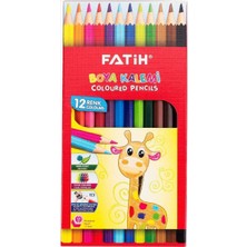 Fatih 12'li Uzun Kuru Boya Seti 3 Adet Çocuklar İçin Güvenli ve Kaliteli Renkler