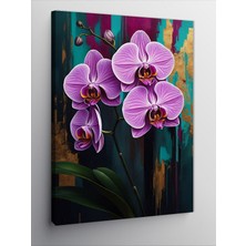 Tablomega Kanvas Tablo Mor Orkide Duruşu