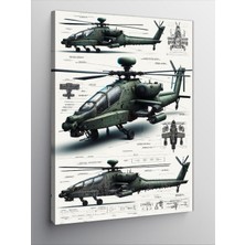 Tablomega Kanvas Tablo Askeri Helikopterler Gösterisi