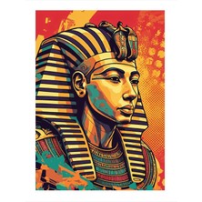 Mısır Firavununun Gizemi Desenli Mdf Tablo 18CM x 27CM