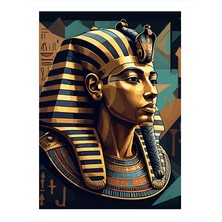 Tablomega Firavun'un Görkemi Dekoratif Ahşap Tablo 18CM x 27CM