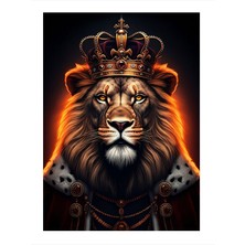 Tablomega Aslanın Kral Tacı Art Mdf Tablo 25CMX 35CM