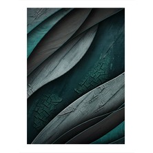 Tablomega Mavi Dokular Hediyelik Ahşap Tablo 18CM x 27CM