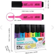 Gxin Canlı Highlighter 6 Renk Fosforlu Kalem Seti Klasik Model