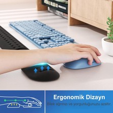 Klassegear Klavye ve Fare Bilek Desteği Seti, Memory Foam, Ergonomik Bilek Pedi, Kaymaz Tabanlı