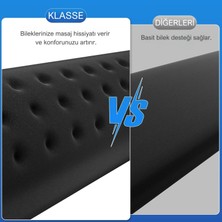 Klassegear Klavye ve Fare Bilek Desteği Seti, Memory Foam, Ergonomik Bilek Pedi, Kaymaz Tabanlı