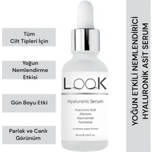 Look Hyaluronic Acid Serum - Hyaluronik Asit Nemlendirici Yenileyici Yumuşatıcı HA B3 - B5 - E Vitaminleri Koruyucu Cilt Bakım Serumu 30 ml