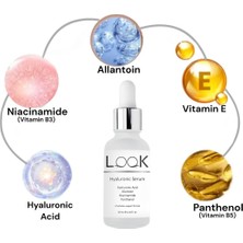 Look Hyaluronic Acid Serum - Hyaluronik Asit Nemlendirici Yenileyici Yumuşatıcı HA B3 - B5 - E Vitaminleri Koruyucu Cilt Bakım Serumu 30 ml