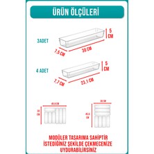 Fithome 7 Parça Modüler Mutfak Kaşıklık ve Çekmece Içi Düzenleyici Organizer Set