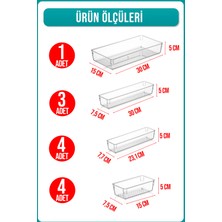 Fithome 12'li Kaşık ve Kepçe Düzenleyici Modüler Organizer Çekmece Içi Düzenleyici Çift Çekmece Kullanılır Kaşıklık