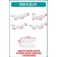 Fithome 9'lu Modüler Kaşık ve Kepçe Düzenleyici Organizer Iki Çekmecede Kullanılabilir