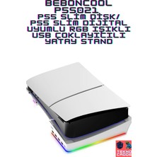 Beboncool Ps5 Slim Disk-Ps5 Slim Dijital Uyumlu Rgb Işıklı Yatay Stand
