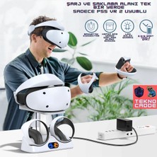 Beboncool TP5-2515 Ps5 Playstation Vr2 Sanal Gerçeklik Gözlüğü Dock Psvr2 Tutucu Şarj Stand