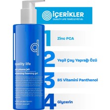 Quality Life Yüz Yıkama Jeli 400 ml Yağlı Karma Ciltler Için Akne Küçültme Makyaj Temizleme