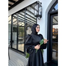 By Atelier Siyah Simli Hazel Tesettür Abiye