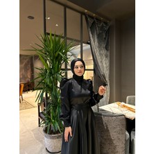 Siyah Cindy Tesettür Abiye