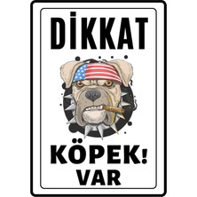 Dicle X Store Dikkat Köpek Var Uyarı İkaz Levhası Pvc Kaplama A4 Bad Dogs 3