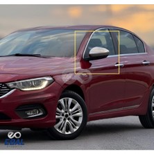 Ebal Oto Fiat Egea Sedan-Hb Krom Ayna Kapağı 2 Parça 2015 Ve Üzeri Paslanmaz Çelik