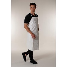 Mediterian Beyaz Muşamba Mutfak Bulaşık Önlüğü, Su Geçirmez PVC, 133 cm, Plastik, Temiz ve Pratik