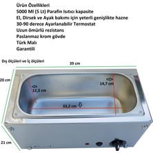 Egekırkan S545 5 Lt Kalıp Sir Ağda Makinesi Isıtıcı Krom Gövde