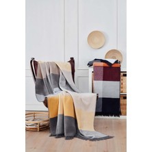 Mediterian Yumuşak ve hafif tek kişilik pamuk battaniye, rahat uyku için ideal, kırışmaz, mavi renk