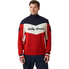 Helly Hansen Kırmızı Erkek Fermuarlı Normal Düz Kazak HHA.66025_HELLY Hansen Apres Knıtte