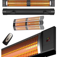 Square 2800 Watt Elektrikli Isıtıcı, IP45, LED Gösterge, Uzaktan Kumandalı Duvar Isıtıcısı (Square)