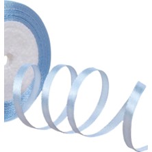 Saten Kurdele 1 cm 10 Metre Bebe Mavisi