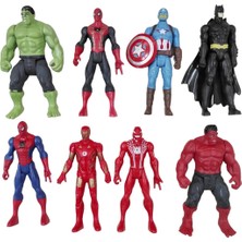 Brother Toys Avangers Süper Kahramanlar 8 Li Işıklı Figür Set Hulk Örümcek Adam Kırmızı Hulk Venom Batman