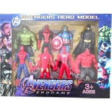 Brother Toys Avangers Süper Kahramanlar 8 Li Işıklı Figür Set Hulk Örümcek Adam Kırmızı Hulk Venom Batman