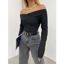 Lymens Fashion Çapraz Bantlı Straplez Bluz - Şıklığın ve Zarafetin Buluşma Noktası