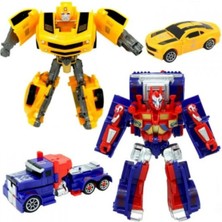 Oyuncak Robota ve Arabaya Dönüşen Bumble Bee ve Optimus Prime Kutulu Kaliteli 2li Set