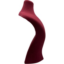 Megass Dekor Yerli Üretim Süet Kumaş Lidya Manken Bordo Renk 34/20 cm Kolye Gerdanlık Takı Sergileme Mankeni