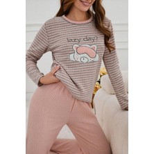 Genç Baskılı Interlok Pijama Takımı %50 Cotton-Pamuk %50 Polyester